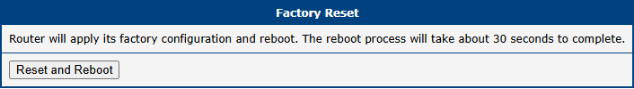 Factory Reset