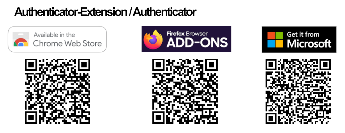 Links for Authenticator-Extension
