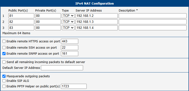 NAT Configuration for Example 2