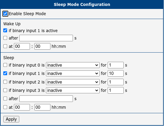 ICR-4200 Sleep Mode Router App Configuration