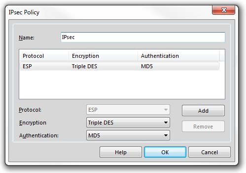 NCP Secure Entry Client — IPsec policy