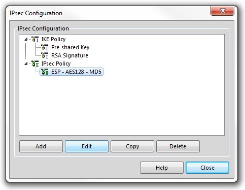NCP Secure Entry Client — policy editor