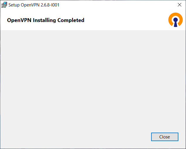 Installation of OpenVPN — complete