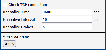 TCP Keepalive Configuration