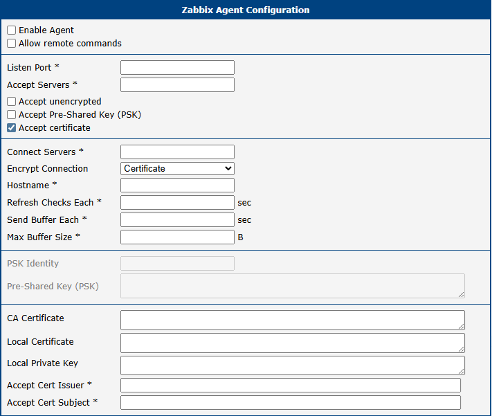 Zabbix agent configuration — The main part