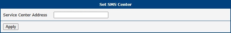 Set SMS Service Center Address