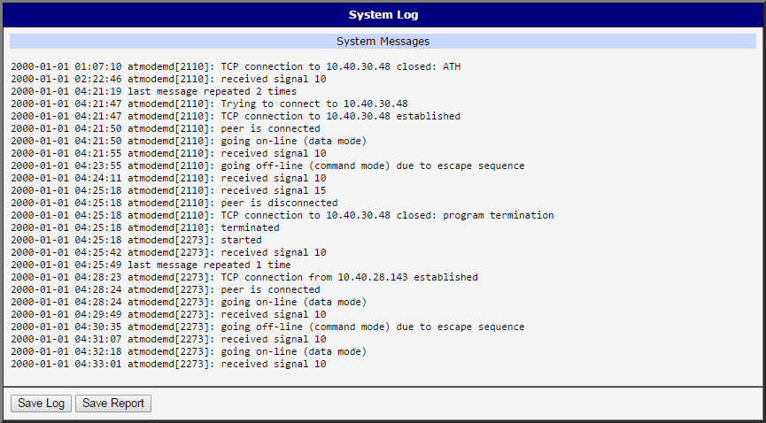 System Log
