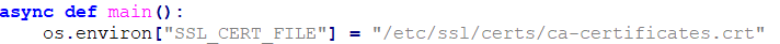 Example code inclusion