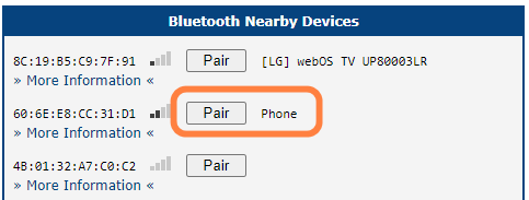 Initiating pairing on the router