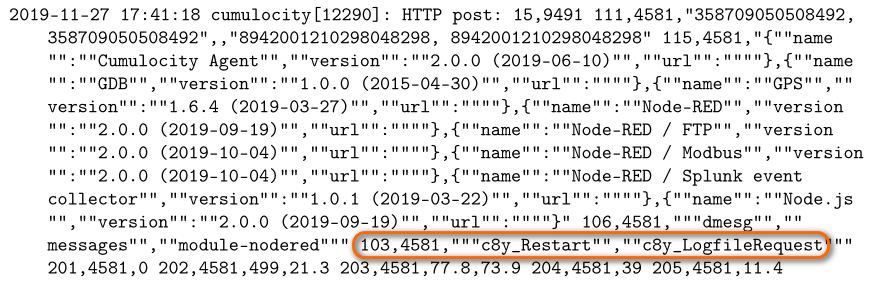 LUA script log output