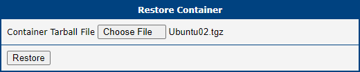 Restore Container
