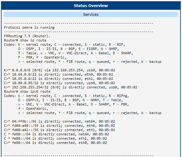 Status Overview