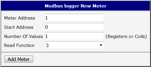 New meter configuration