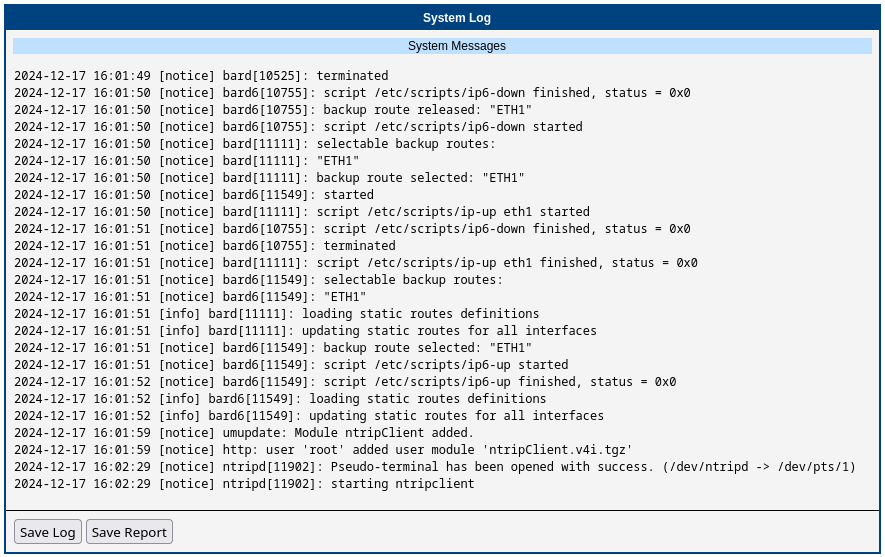 System log