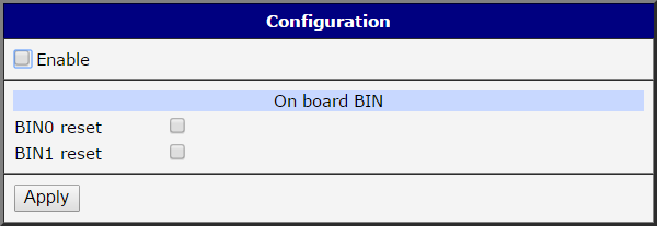 Module configuration