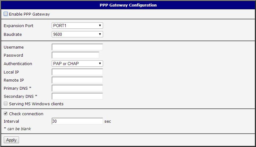 Configuration form