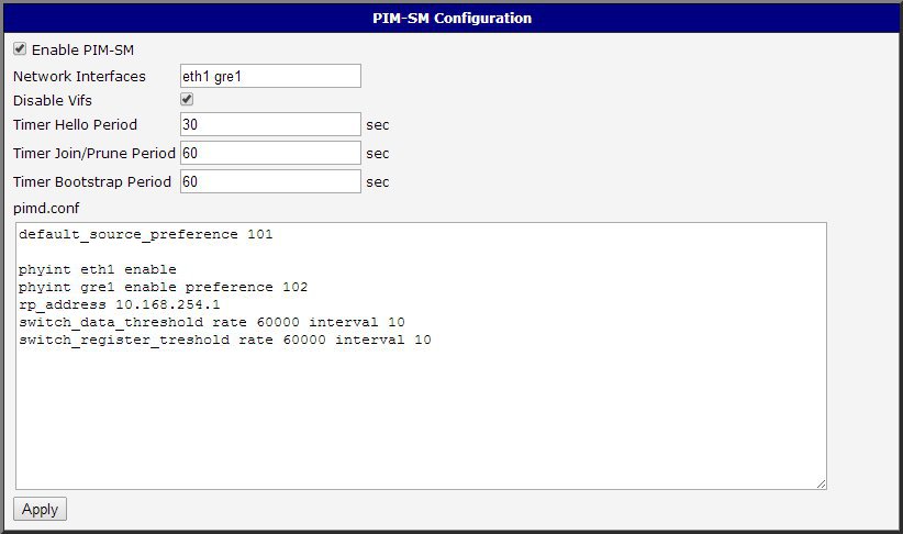 Static selection of RP