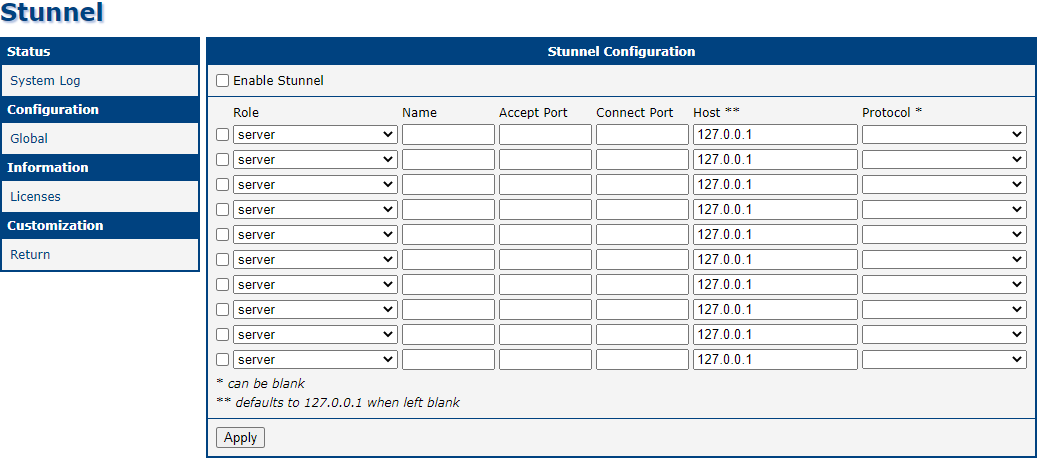 Web interface