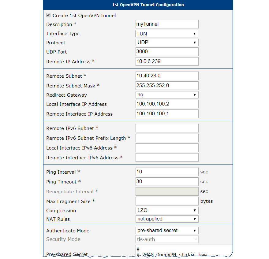 Secure network interconnection: OpenVPN configuration