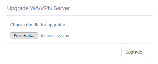 Upgrade WebAccess/VPN Server