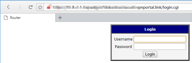 Router login via WebAccess/VPN proxy