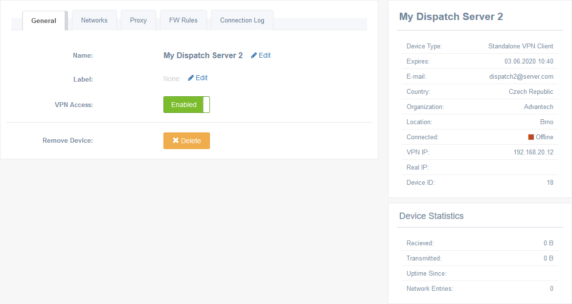 Edit Standalone VPN Client — General